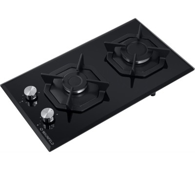 Варочная панель газовая MAUNFELD Газовая варочная панель EGHG.32.2CB/G, 2 конфорки, закаленное стекло, черный