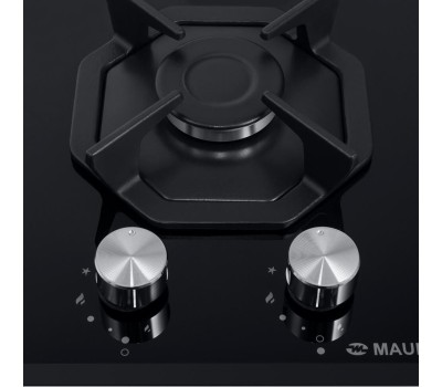 Варочная панель газовая MAUNFELD Газовая варочная панель EGHG.32.2CB/G, 2 конфорки, закаленное стекло, черный
