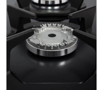 Варочная панель газовая MAUNFELD Газовая варочная панель EGHG.32.2CB/G, 2 конфорки, закаленное стекло, черный