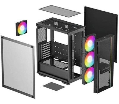 Корпус для ПК DEEPCOOL Корпус ATX Matrexx 55 V4 MESH, Midi-Tower, без БП, черный [r-matrexx55-bkaga4-g-4]