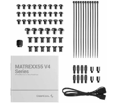 Корпус для ПК DEEPCOOL Корпус ATX Matrexx 55 V4 MESH, Midi-Tower, без БП, черный [r-matrexx55-bkaga4-g-4]