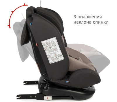Автокресло детское SIGER УУД Престиж Isofix Lux гр.0+/I/II/III, мокко
