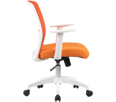 Кресло компьютерное CACTUS Кресло CS-WMC333-OR, сетка/ткань, до 100кг, фиксированные подлокотники, оранжевый