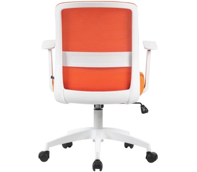 Кресло компьютерное CACTUS Кресло CS-WMC333-OR, сетка/ткань, до 100кг, фиксированные подлокотники, оранжевый