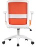 Кресло компьютерное CACTUS Кресло CS-WMC333-OR, сетка/ткань, до 100кг, фиксированные подлокотники, оранжевый