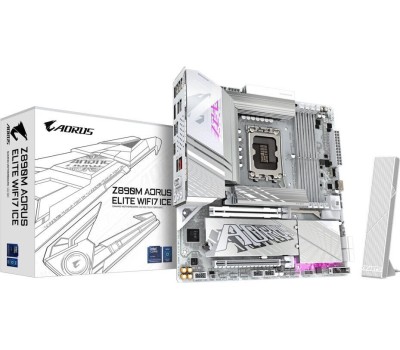 Материнская плата GIGABYTE Материнская плата Z890M AORUS ELITE WIFI7 ICE, Socket LGA 1851, Intel Z890, mATX, Ret