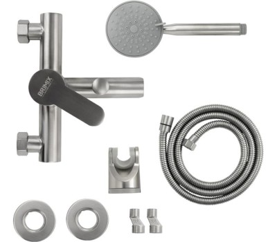 BRIMIX - Смеситель в ванную, короткий излив, шаровый, из нержавеющей стали марка 304, цвет САТИН . 9394