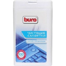 Салфетки чистящие BURO BU-TFT, 100 шт для экранов ЖК мониторов туба 100шт влажных