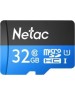 Карта памяти NETAC 32Gb MicroSD P500 + SD адаптер (NT02P500STN-032G-R)