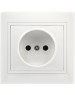 Розетка SMARTBUY (SBE-01w-10-S2-N-c) Венера, 1-местная, белый