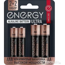 Батарейка алкалиновая ENERGY Ultra LR6+LR03/4B (АА+ААА) 104981