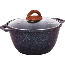 Кастрюля KUKMARA кгг32а а/пр литая 3,0л стекл/кр Granit ultra blue