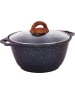 Кастрюля KUKMARA кгг32а а/пр литая 3,0л стекл/кр Granit ultra blue