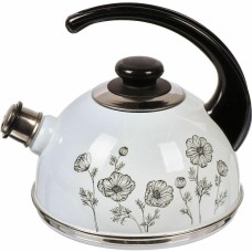 Чайник ЭМАЛЬ T04/25/03/41 эмал 2,5л конс/руч белый черн космея
