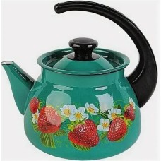 Чайник КМЗ 42715-123/6 эмал 3,0л сфер конс/руч с рис, яркоокрашенный