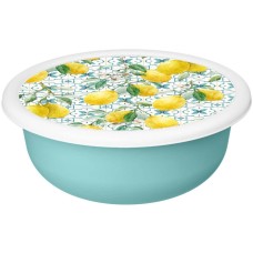 Миска HOMVER Modena Sicily Lemon 1,2л с крышкой с декором (зеленый) 223164018/05