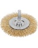 Щетка MATRIX Щетка для дрели, 60 мм, плоская со шпилькой, латунированная витая проволока//