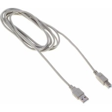 Кабель BURO Кабель USB2.0 USB A(m) - USB B(m), 3м, блистер, серый [bhp ret usb_bm30]