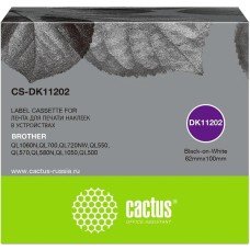 Картридж CACTUS Картридж CS-DK11202, DK-11202, черный шрифт, белый фон, CS-DK11202