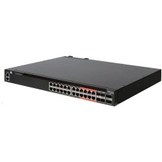 Коммутатор EDGE-CORE Коммутатор 4610-30P-O-AC-F AS4610-30P, 24-Port GE RJ45 port PoE+, last 8 ports Ultra-PoE, 960W PoE Bugdet, 4x10G SFP+, 2 port 20G QSFP+ for stacking, Broadcom Helix 4, Dual-core ARM Cortex A9 1GHz, dual 110-230VAC 600W hot-swappable P