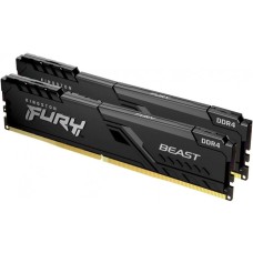 KINGSTON Модуль памяти FURY Beast Black Gaming Memory KF432C16BBK2/64 64GB DDR4 3200 DIMM Non-ECC, CL16, 1.35V, 2Gx8 Кит 2х32 , RTL {25} (319804)