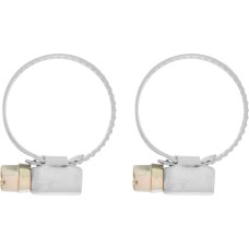 СИБРТЕХ Хомуты металлические, Стандартное болтовое крепление 16-27 мм, 2 шт, ширина 9 мм 47657