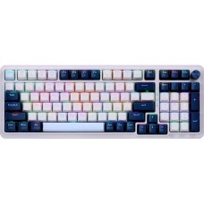 REDRAGON Клавиатура Eisa Pro, беспроводная, USB, Bluetooth/Радиоканал, механическая, белый/синий [72299]