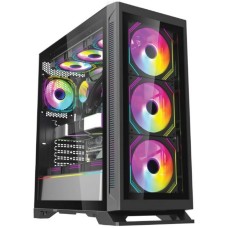 Корпус для ПК FORZA Корпус для ПК FZ-G901 EATX Case, black, w/o psu,Tempered glass front panel, 2x3,5