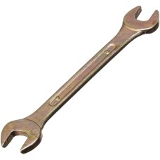 СИБРТЕХ Ключ рожковый, 8 х 9 мм, желтый цинк 14302