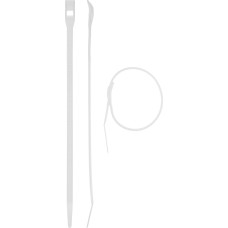 ЗУБР КОБРА, 7.6 x 280 мм, нейлон РА66, 10 шт, белые, кабельные стяжки с плоским замком, Профессионал (30930-76-280)