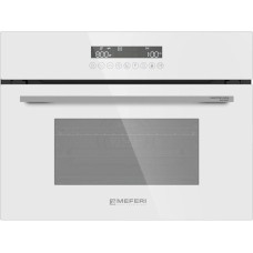 MEFERI Духовой шкаф электрический Microwave MEO608WH, 42л, дверца с 2 стеклами, белый/нержавеющая сталь