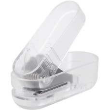 DELI Дырокол NS088white макс.:10лист. пластик белый отв.:1
