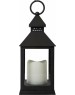NEON-NIGHT (513-051) Декоративный фонарь со свечкой, черный , 10.5х10.5х24 см, цвет Теплый