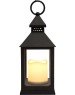 NEON-NIGHT (513-051) Декоративный фонарь со свечкой, черный , 10.5х10.5х24 см, цвет Теплый