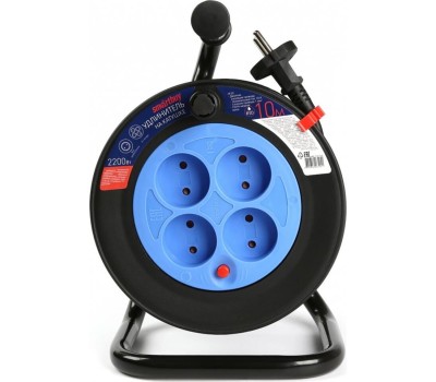 удлинитель SMARTBUY (SBE-10-4-10-N) 4 гнз - 10м, на катушке, б/з