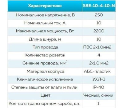 удлинитель SMARTBUY (SBE-10-4-10-N) 4 гнз - 10м, на катушке, б/з
