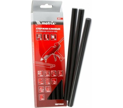 Стержни клеевые MATRIX Стержни клеевые, 11 X 200 мм, черные, 6 шт.930721