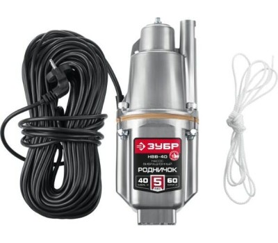 Вибрационный насос ЗУБР НВВ-40 Вибрационный насос с верхним забором воды Родничок-В, 40 м провод (БВ-0,12)