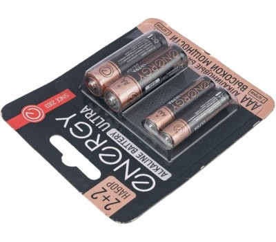 Батарейка алкалиновая ENERGY Ultra LR6+LR03/4B (АА+ААА) 104981