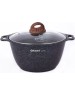 Кастрюля KUKMARA кгг32а а/пр литая 3,0л стекл/кр Granit ultra blue