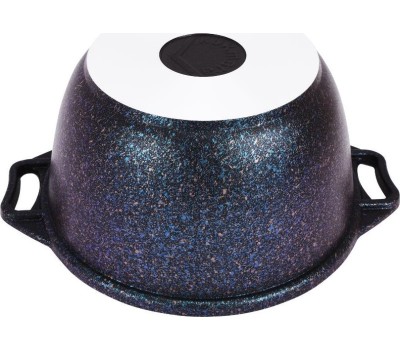 Кастрюля KUKMARA кгг32а а/пр литая 3,0л стекл/кр Granit ultra blue