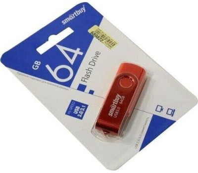 USB-флэш SMARTBUY (SB064GB3TWR) UFD 3.0/3.1 064GB Twist Red красный