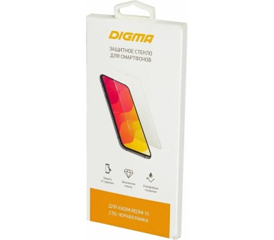 DIGMA Защитное стекло для экрана 2.5D черный Xiaomi Redmi 10 1шт. (DGG2XR10AA)
