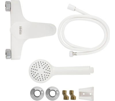 Смеситель для ванны BRIMIX 5571 Смеситель в ванную, короткий излив, шаровый, из высокопрочного пластика АБС, БЕЛЫЙ