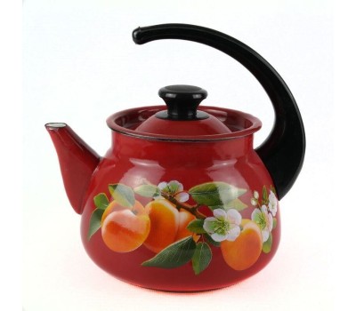 Чайник КМЗ 42715-123/6 эмал 3,0л сфер конс/руч с рис, яркоокрашенный