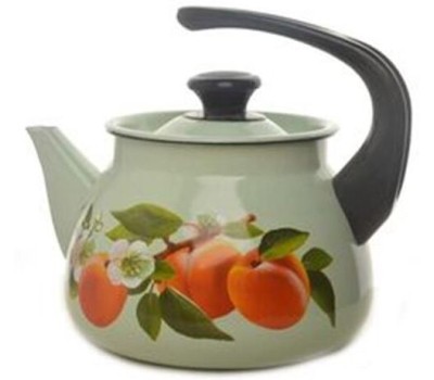 Чайник КМЗ 42715-123/6 эмал 3,0л сфер конс/руч с рис, яркоокрашенный