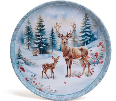 Поднос AGNESS 898-242 ЗИМНЯЯ СКАЗКА 33*2,1см