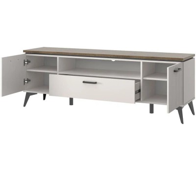 Корпусная мебель АНРЭКС VINATI Тумба RTV 2D1SN Цвет ПЕРСИДСКИЙ ЖЕМЧУГ/АМАРОК (3 уп.)