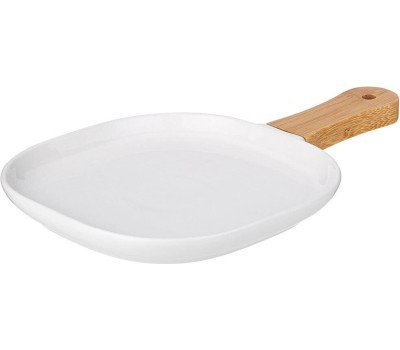 Тарелка LEFARD 761-085 NATIVE квадратная с дерев.ручкой 28,5*18,5*2,3см