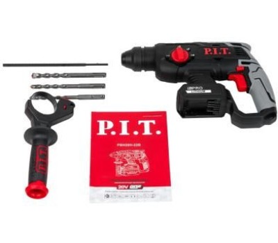 Перфоратор аккумуляторный P.I.T. Перфоратор SDS-Plus аккум. бесщеточный PBH20H-22B SOLO (20В, 1,8Дж, 3реж, Ø22мм, коробка)